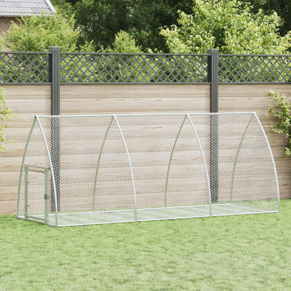 vidaXL Cage à lapin argenté 300x105x120 cm acier galvanisé