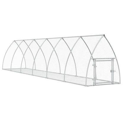 vidaXL Cage à lapin argenté 600x105x120 cm acier galvanisé