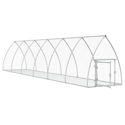 vidaXL Cage à lapin argenté 600x105x120 cm acier galvanisé