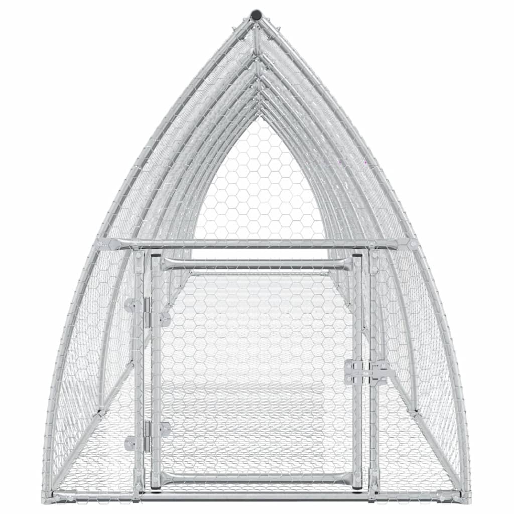vidaXL Cage à lapin argenté 600x105x120 cm acier galvanisé