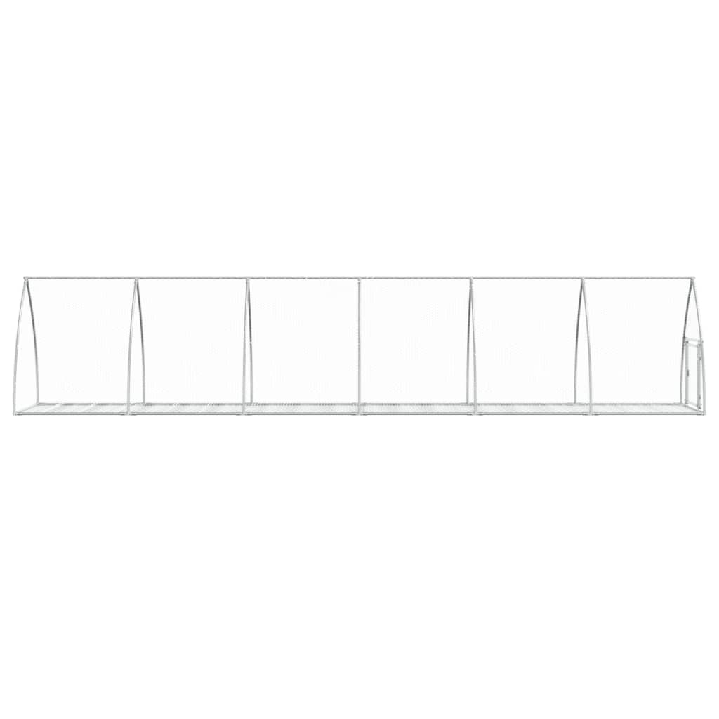 vidaXL Cage à lapin argenté 600x105x120 cm acier galvanisé