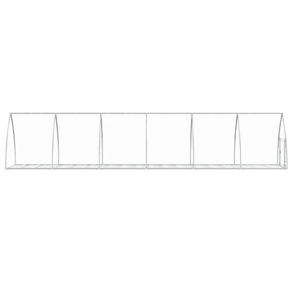 vidaXL Cage à lapin argenté 600x105x120 cm acier galvanisé