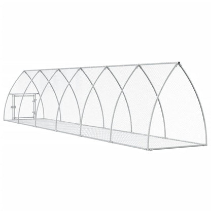 vidaXL Cage à lapin argenté 600x105x120 cm acier galvanisé