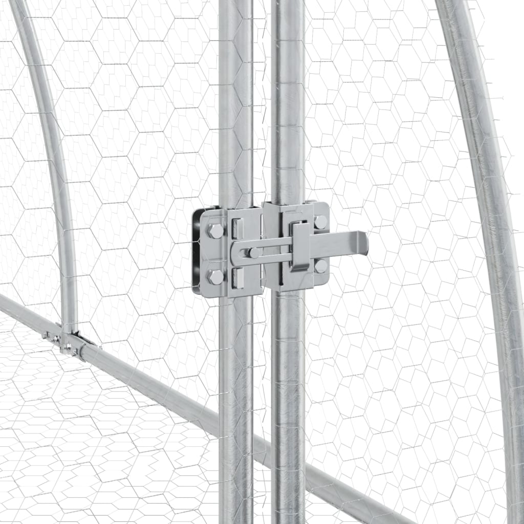 vidaXL Cage à lapin argenté 600x105x120 cm acier galvanisé