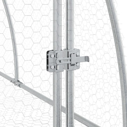 vidaXL Cage à lapin argenté 600x105x120 cm acier galvanisé