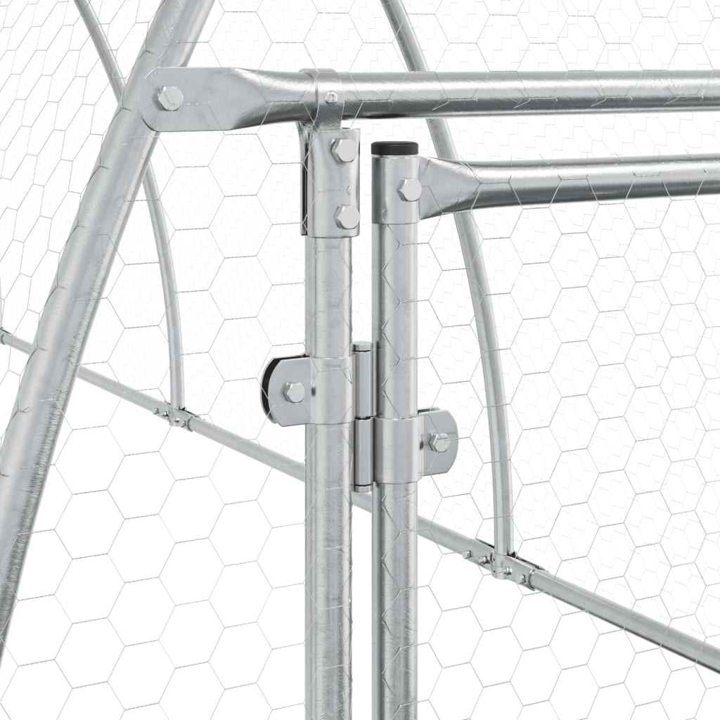 vidaXL Cage à lapin argenté 600x105x120 cm acier galvanisé