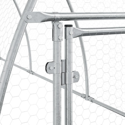 vidaXL Cage à lapin argenté 600x105x120 cm acier galvanisé