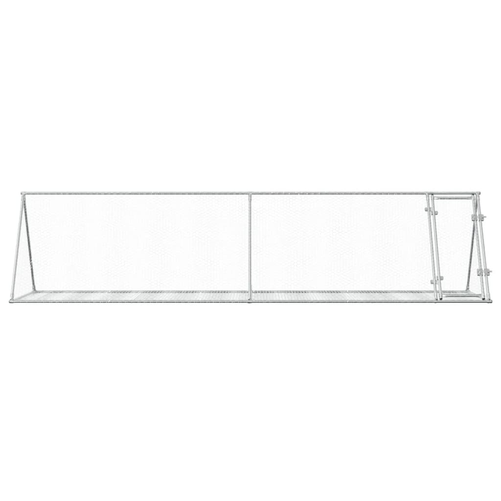 vidaXL Cage à lapin argenté 400x105x91 cm acier galvanisé