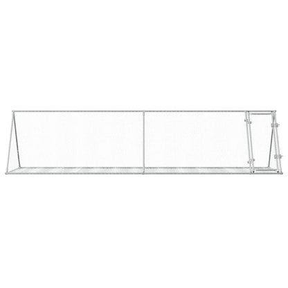 vidaXL Cage à lapin argenté 400x105x91 cm acier galvanisé