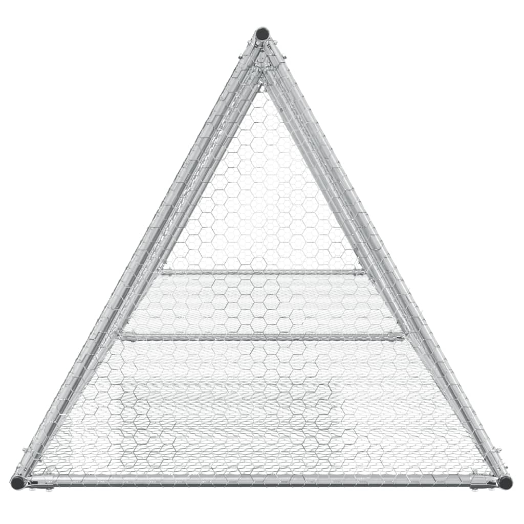 vidaXL Cage à lapin argenté 400x105x91 cm acier galvanisé