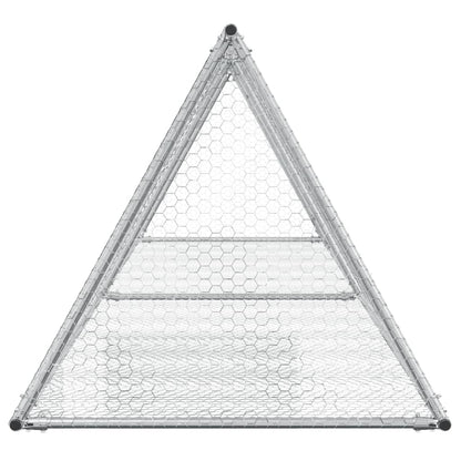 vidaXL Cage à lapin argenté 400x105x91 cm acier galvanisé