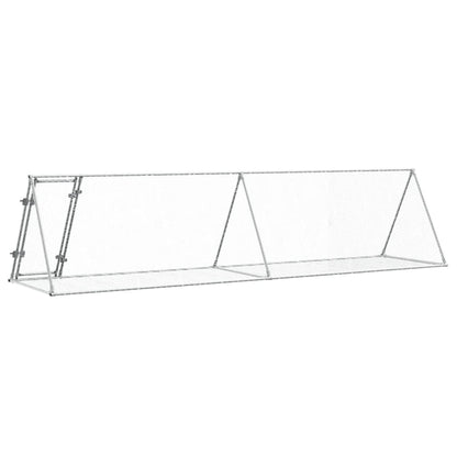 vidaXL Cage à lapin argenté 400x105x91 cm acier galvanisé
