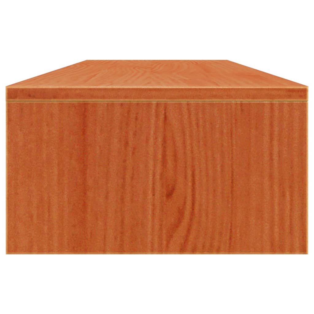 vidaXL Support de moniteur marron miel 100x27x15 cm bois de pin solide