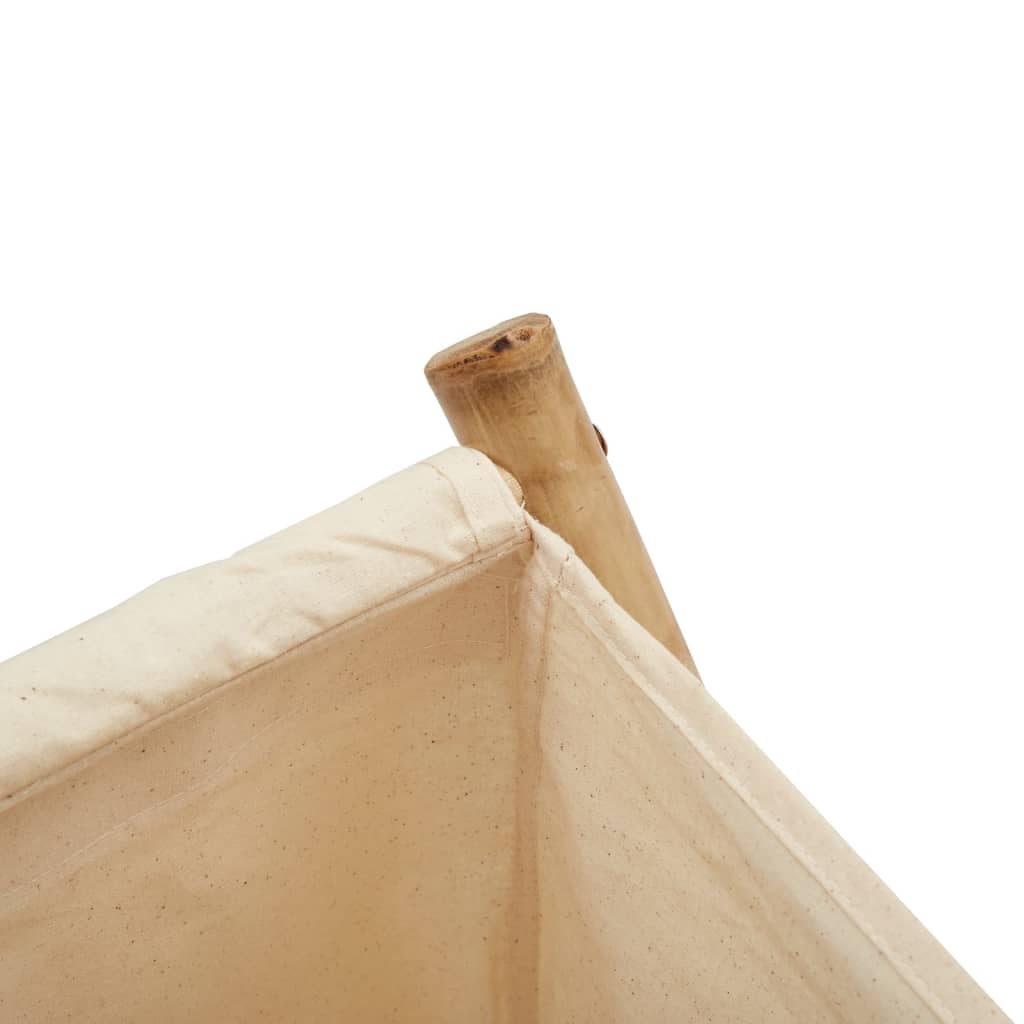 vidaXL Panier à linge blanc crème 45x55x63,5 cm bambou