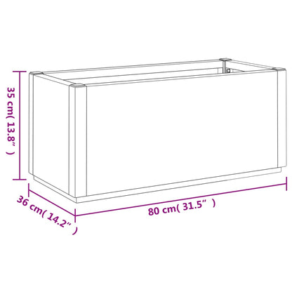 vidaXL Jardinière marron clair 80x36x35 cm PP