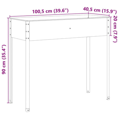 vidaXL Jardinière 100,5x40,5x90 cm acier résistant aux intempéries