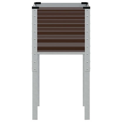 vidaXL Jardinière marron 45x45x88 cm acier