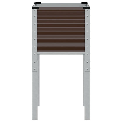 vidaXL Jardinière marron 45x45x88 cm acier