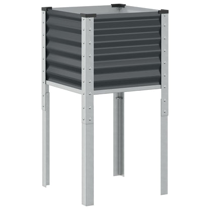 vidaXL Jardinière anthracite 45x45x88 cm acier