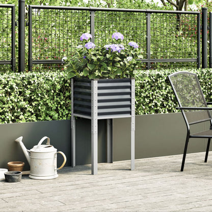 vidaXL Jardinière anthracite 45x45x88 cm acier
