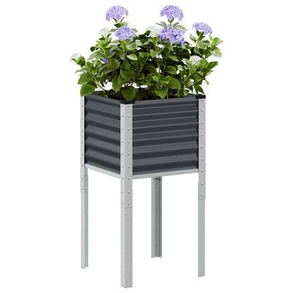 vidaXL Jardinière anthracite 45x45x88 cm acier