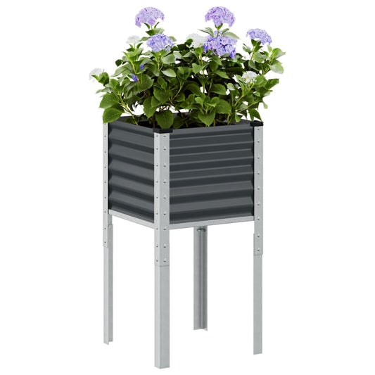 vidaXL Jardinière anthracite 45x45x88 cm acier