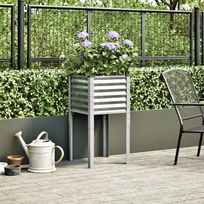 vidaXL Jardinière 45x45x88 cm acier galvanisé