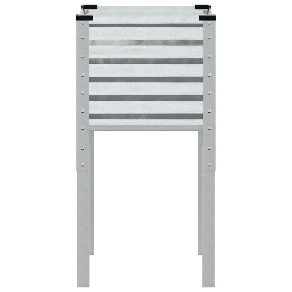 vidaXL Jardinière 45x45x88 cm acier galvanisé