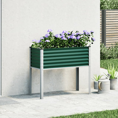 vidaXL Jardinière vert 100x41x90 cm acier