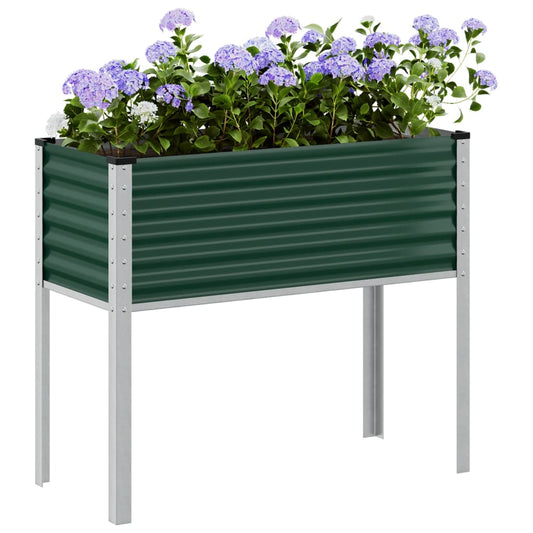 vidaXL Jardinière vert 100x41x90 cm acier