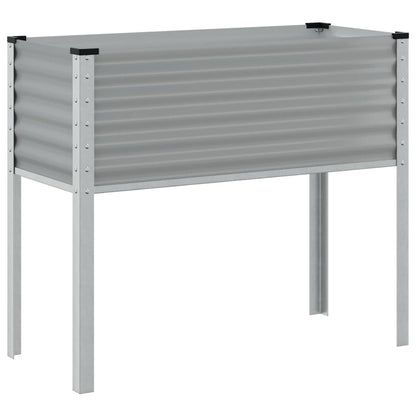 vidaXL Jardinière gris 100x41x90 cm acier