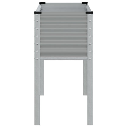 vidaXL Jardinière gris 100x41x90 cm acier