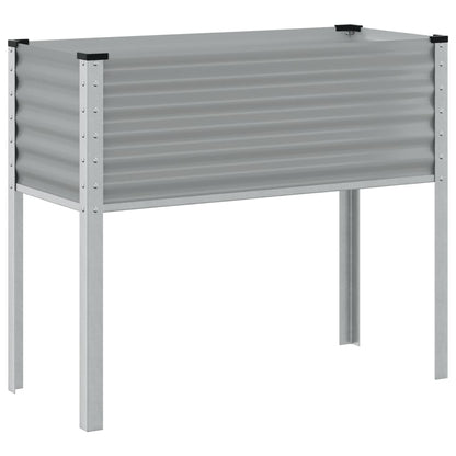vidaXL Jardinière gris 100x41x90 cm acier