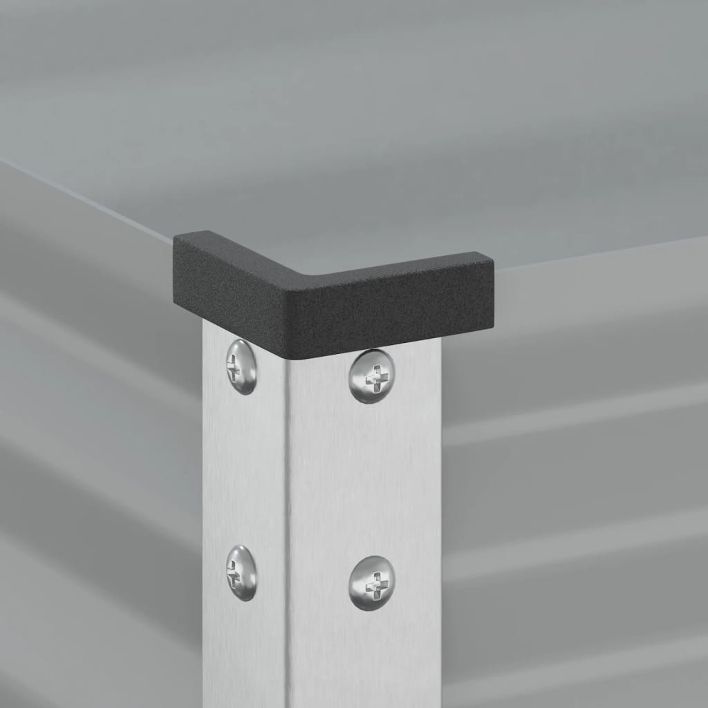 vidaXL Jardinière gris 100x41x90 cm acier