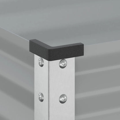 vidaXL Jardinière gris 100x41x90 cm acier