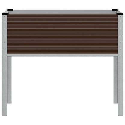 vidaXL Jardinière marron 100x41x90 cm acier