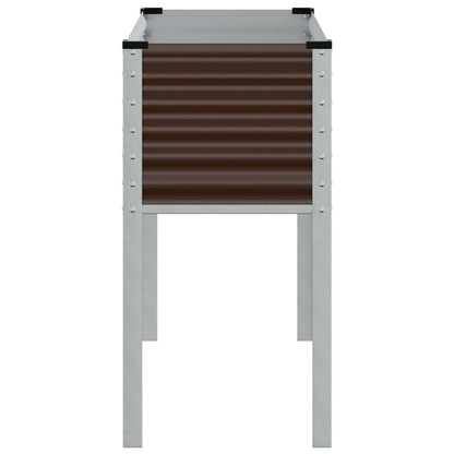 vidaXL Jardinière marron 100x41x90 cm acier
