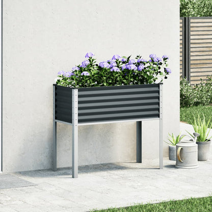 vidaXL Jardinière anthracite 100x41x90 cm acier