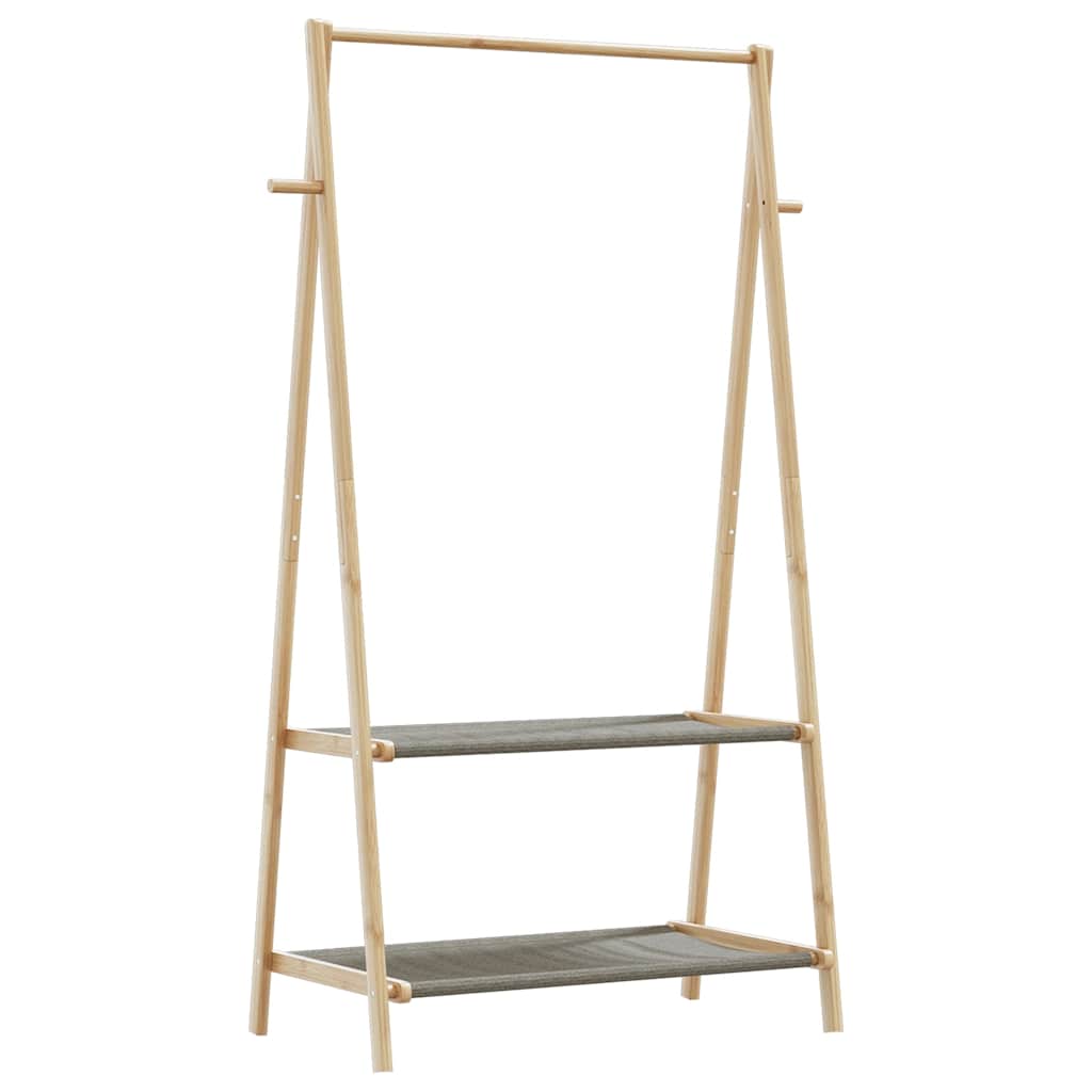 vidaXL Porte-vêtement avec étagères 96x45,5x150,5 cm bambou