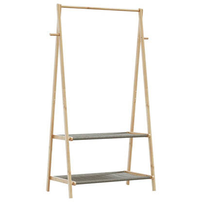 vidaXL Porte-vêtement avec étagères 96x45,5x150,5 cm bambou