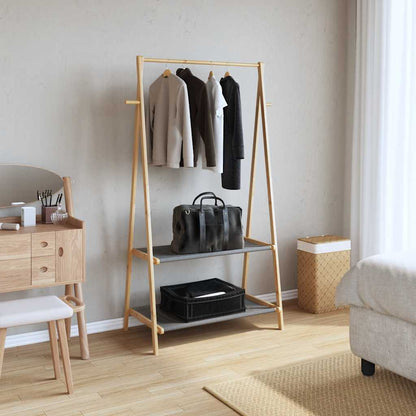 vidaXL Porte-vêtement avec étagères 96x45,5x150,5 cm bambou