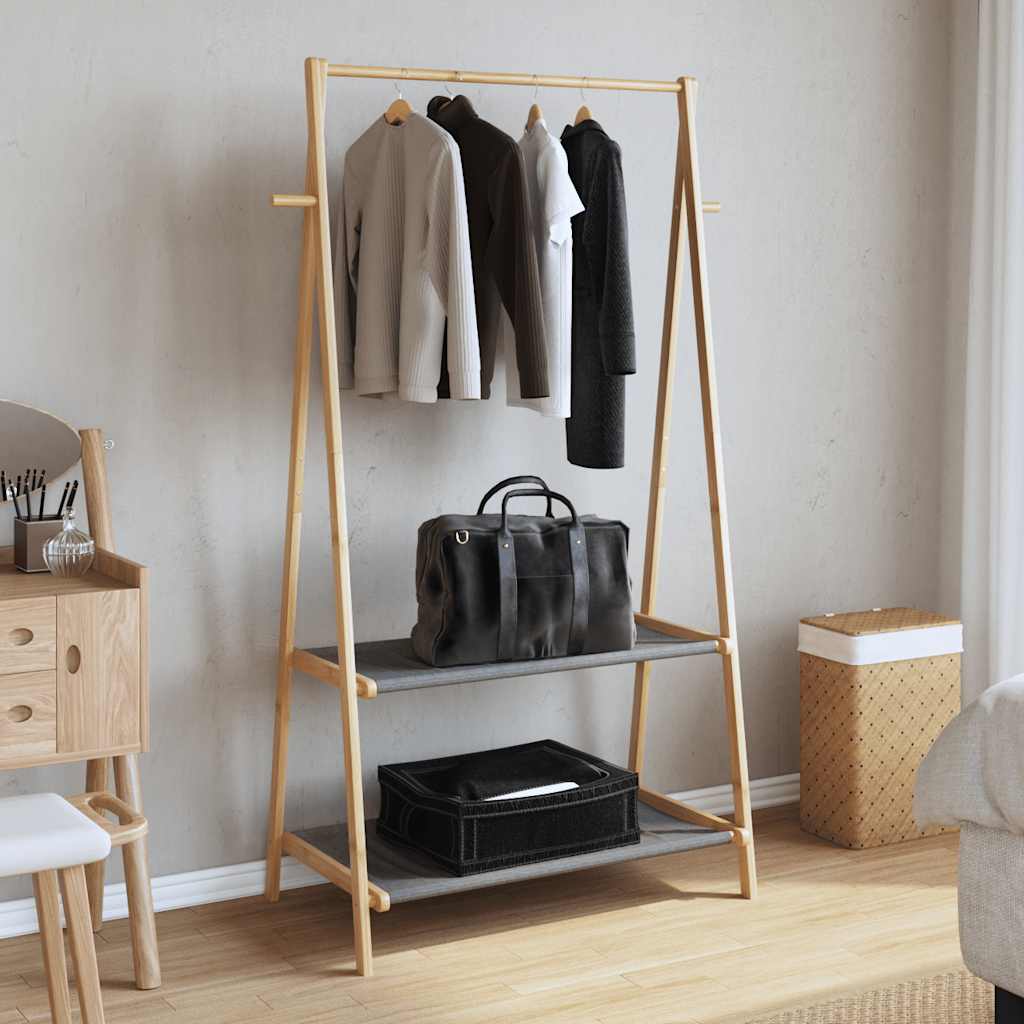 vidaXL Porte-vêtement avec étagères 96x45,5x150,5 cm bambou