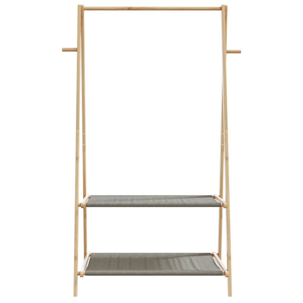 vidaXL Porte-vêtement avec étagères 96x45,5x150,5 cm bambou