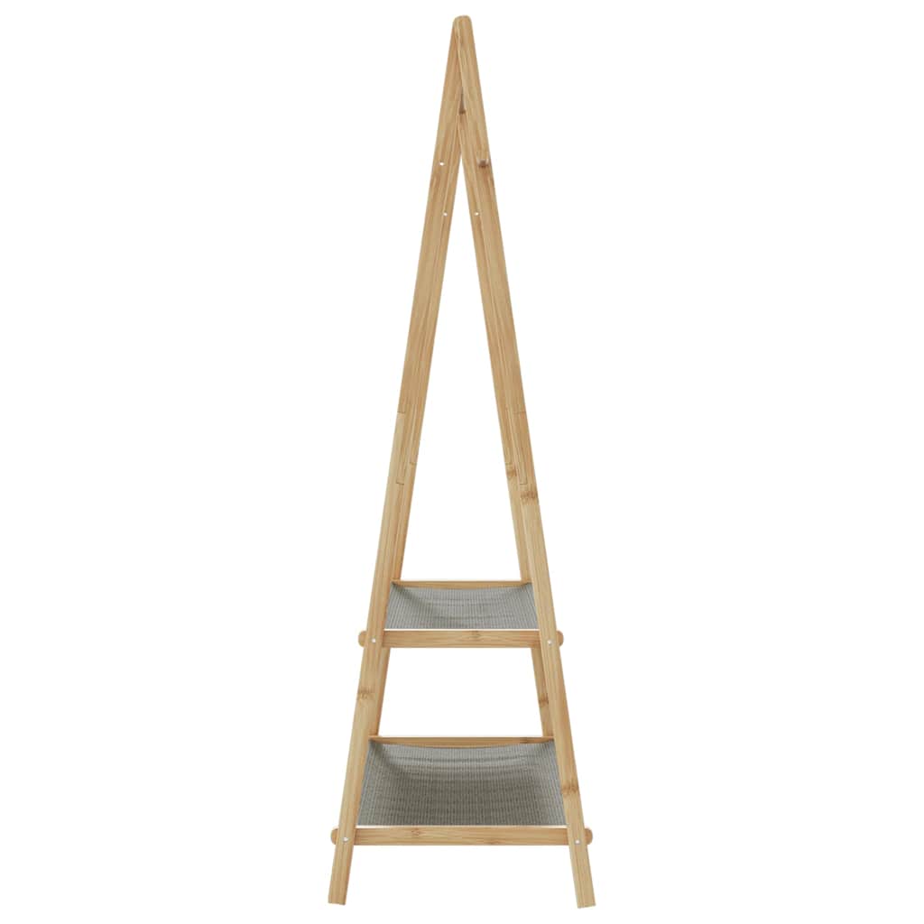 vidaXL Porte-vêtement avec étagères 96x45,5x150,5 cm bambou