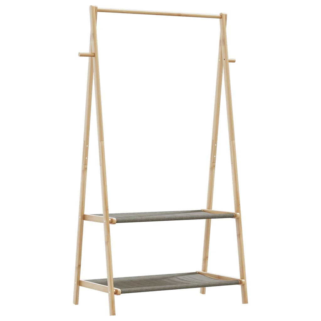 vidaXL Porte-vêtement avec étagères 96x45,5x150,5 cm bambou