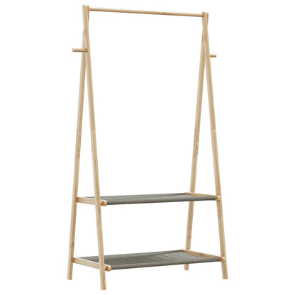 vidaXL Porte-vêtement avec étagères 96x45,5x150,5 cm bambou