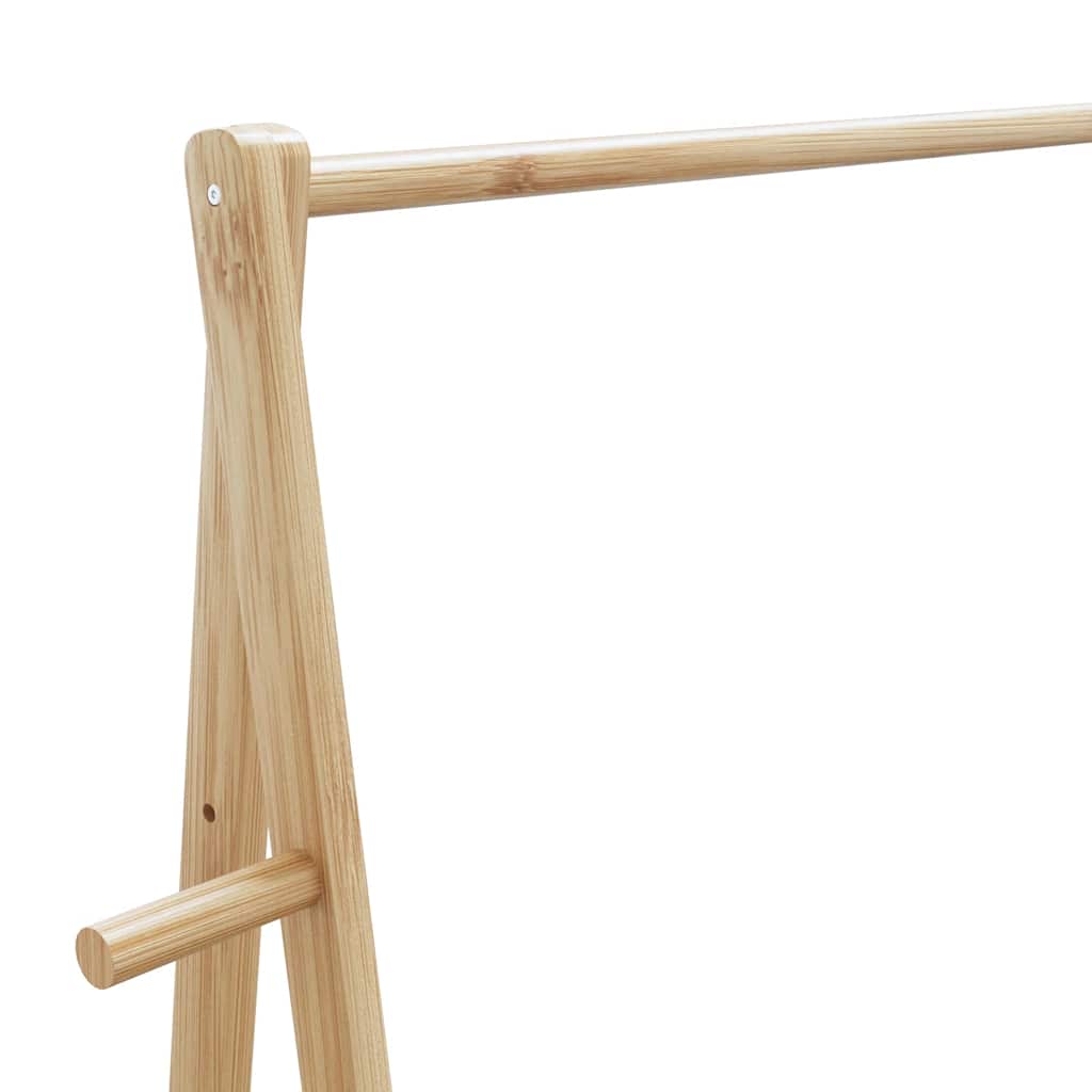 vidaXL Porte-vêtements et étagères roulettes 132x45,5x155,5cm bambou
