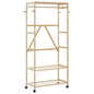 vidaXL Porte-vêtements et étagères et roulettes 90x40x179,5 cm bambou