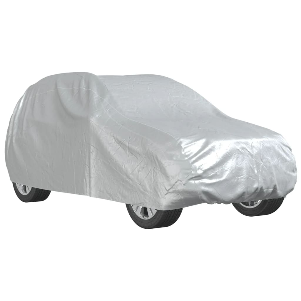 vidaXL Housse de voiture SUV avec sangles à boucle complète argenté XL