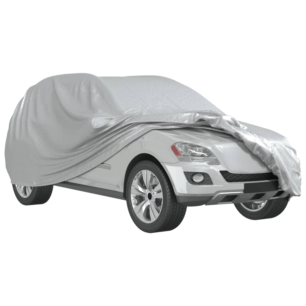 vidaXL Housse de voiture SUV avec sangles à boucle complète argenté XL